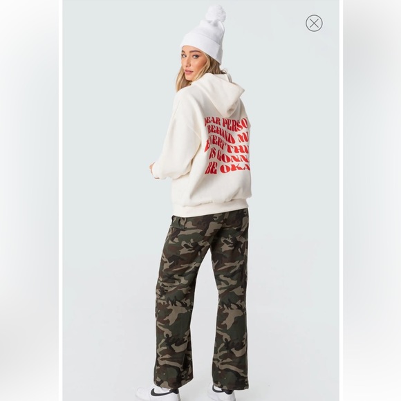 NWT Edikted Everything’s OK Hoodie, Size Small - Picture 3 of 9